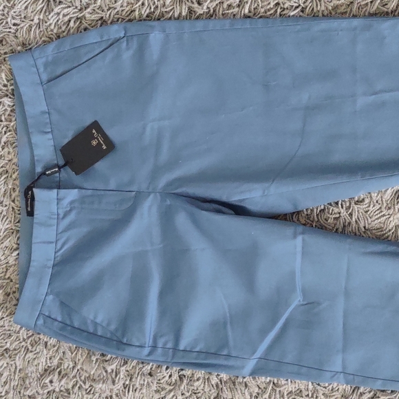 Massimo Dutti Blue Chino Slacks Pants Ankle Women's 8 New Hand Pockets 28"   L - Picture 4 of 8